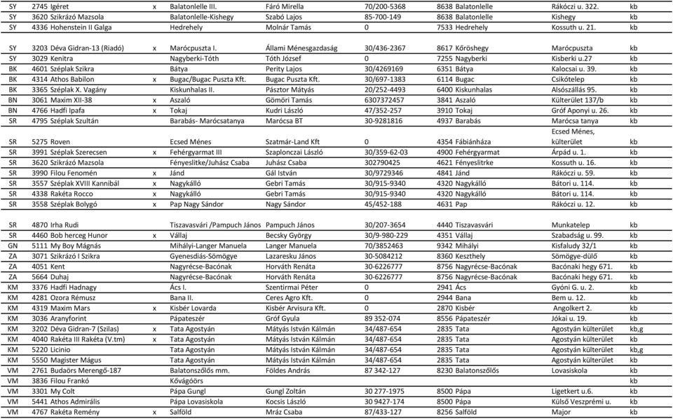 kb SY 3203 Déva Izsófalva Gidran-13 Koheilan-49 (Riadó) x Marócpuszta I.