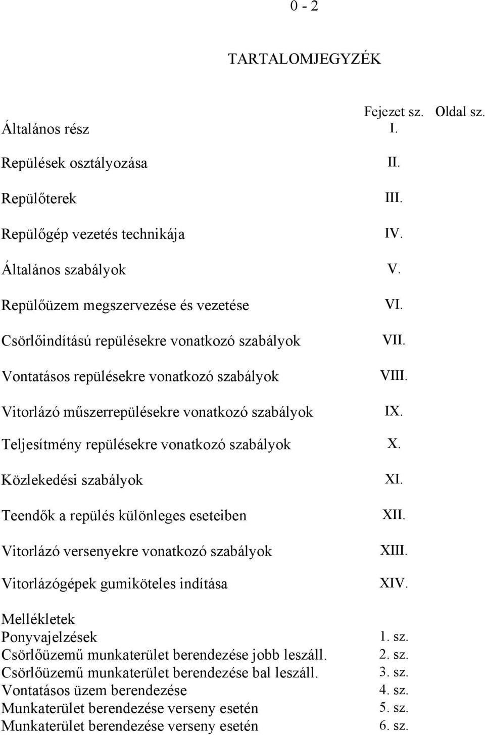 Teljesítmény repülésekre vonatkozó szabályok X.