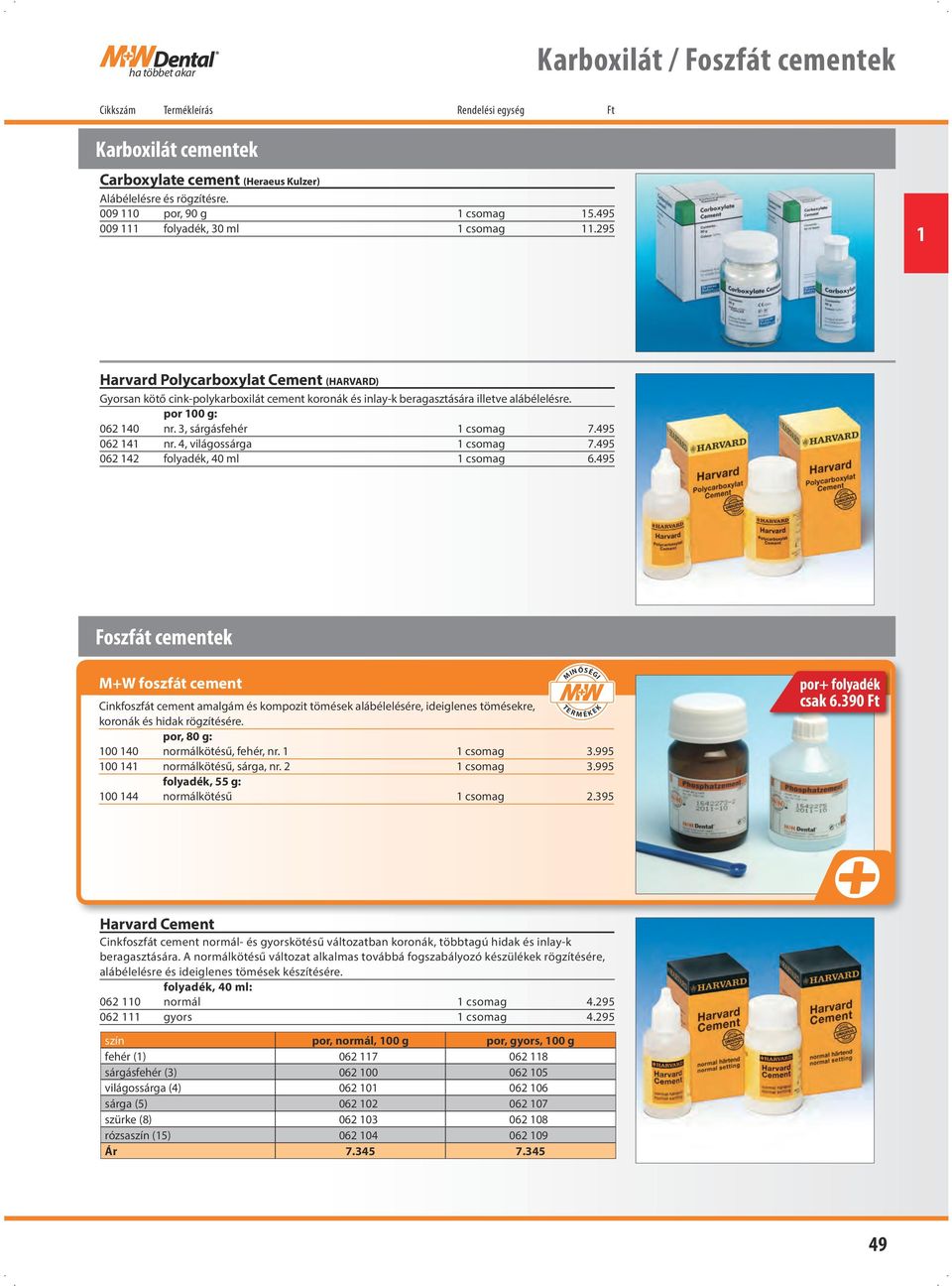 4, világossárga csomag 7.495 062 42 folyadék, 40 ml csomag 6.