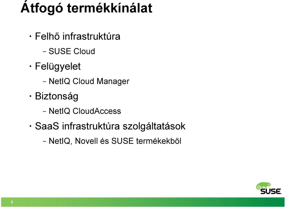 Biztonság NetIQ CloudAccess SaaS
