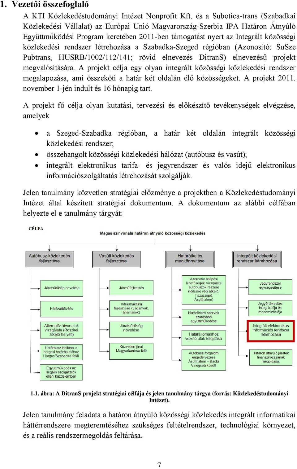 közlekedési rendszer létrehozása a Szabadka-Szeged régióban (Azonosító: SuSze Pubtrans, HUSRB/1002/112/141; rövid elnevezés DitranS) elnevezésű projekt megvalósítására.