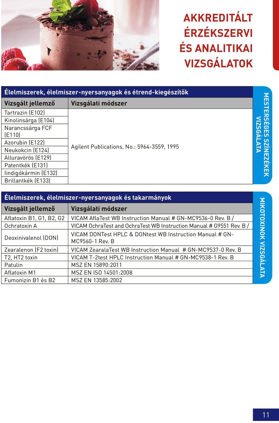 AflaTest WB Instruction Manual # GN-MC9536-0 Rev. B / Ochratoxin A VICAM OchraTest and OchraTest WB Instruction Manual # G9551 Rev.