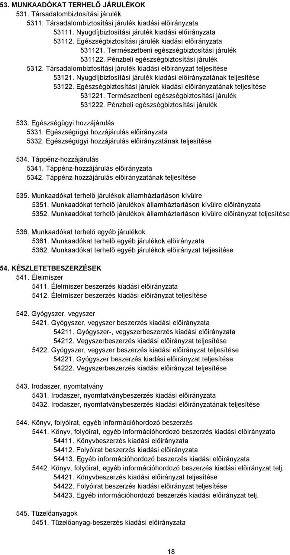 Társadalombiztosítási járulék kiadási előirányzat teljesítése 53121. Nyugdíjbiztosítási járulék kiadási előirányzatának teljesítése 53122.