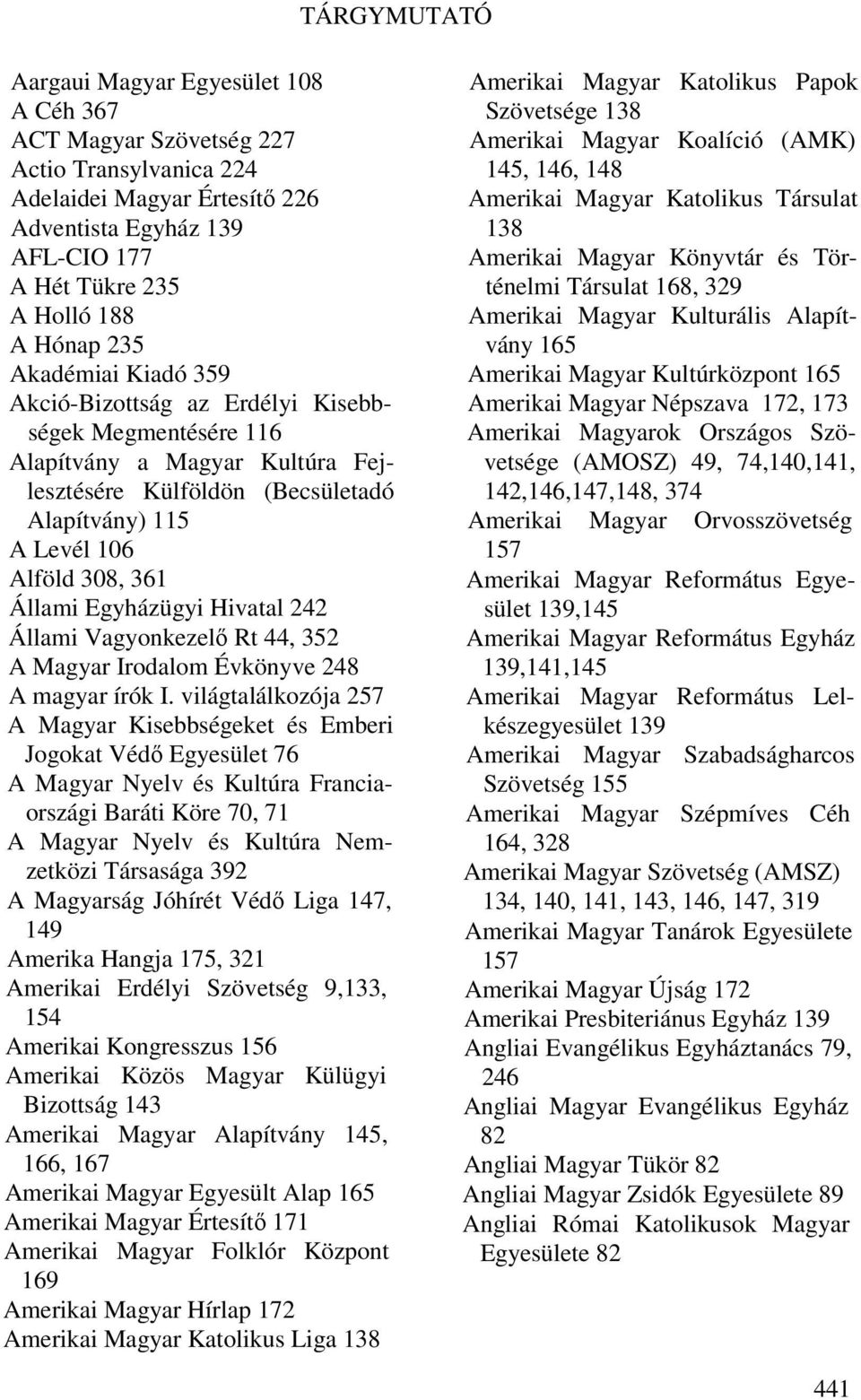 Egyházügyi Hivatal 242 Állami Vagyonkezelő Rt 44, 352 A Magyar Irodalom Évkönyve 248 A magyar írók I.