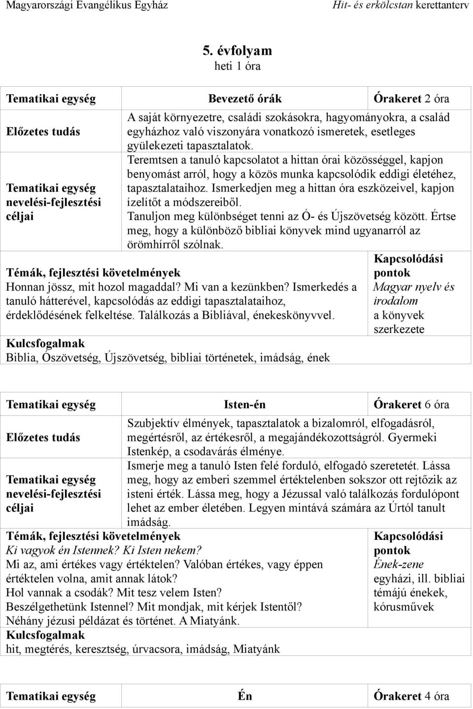 Ismerkedjen meg a hittan óra eszközeivel, kapjon ízelítőt a módszereiből. Tanuljon meg különbséget tenni az Ó- és Újszövetség között.