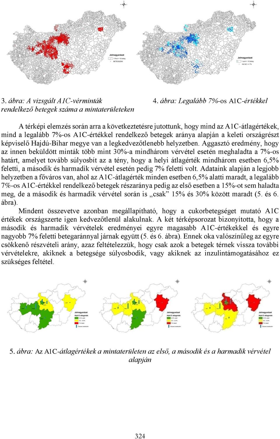 A1C-értékkel rendelkező betegek aránya alapján a keleti országrészt képviselő Hajdú-Bihar megye van a legkedvezőtlenebb helyzetben.