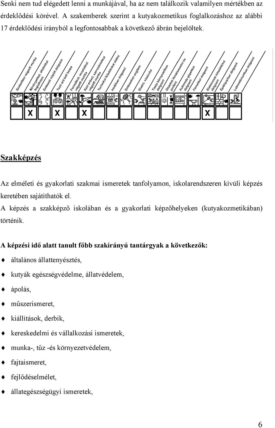 X X X X Szakképzés Az elméleti és gyakorlati szakmai ismeretek tanfolyamon, iskolarendszeren kívüli képzés keretében sajátíthatók el.