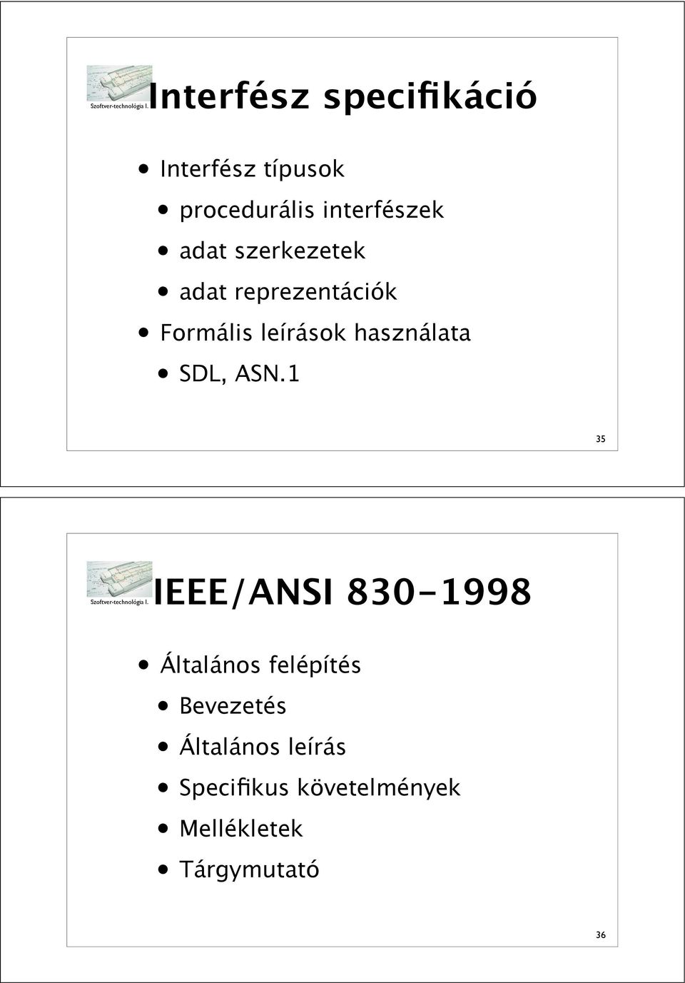 leírások használata SDL, ASN.