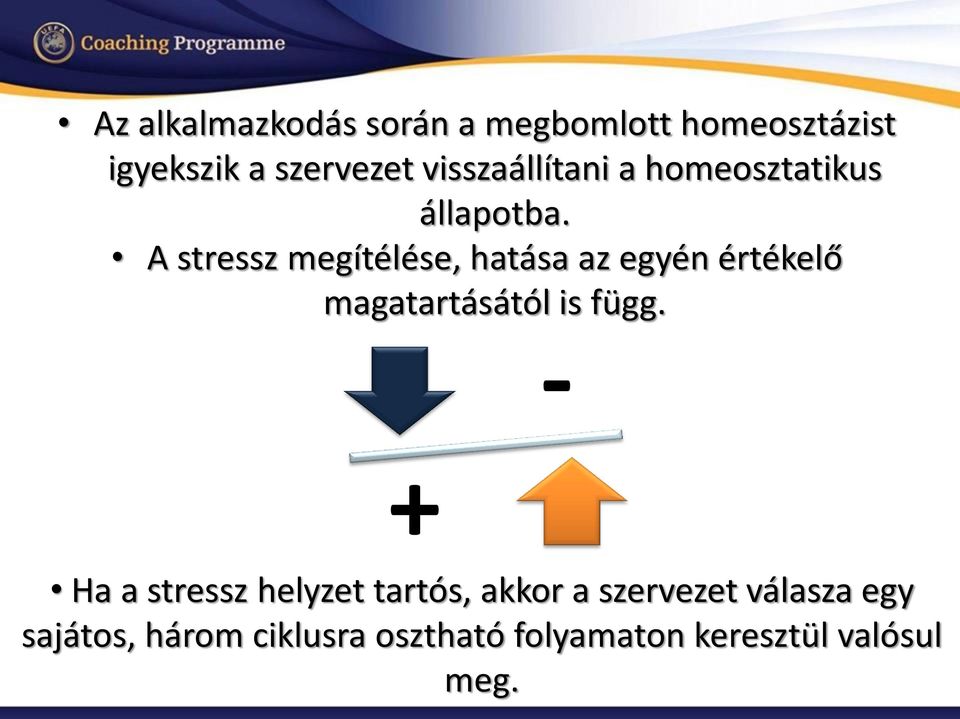 A stressz megítélése, hatása az egyén értékelő magatartásától is függ.