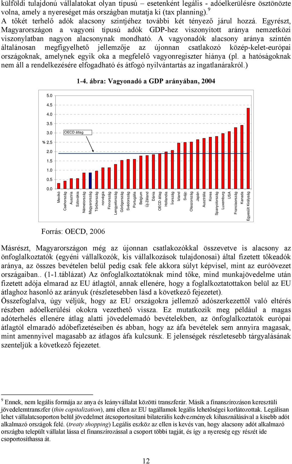 Egyrészt, Magyarországon a vagyoni típusú adók GDP-hez viszonyított aránya nemzetközi viszonylatban nagyon alacsonynak mondható.