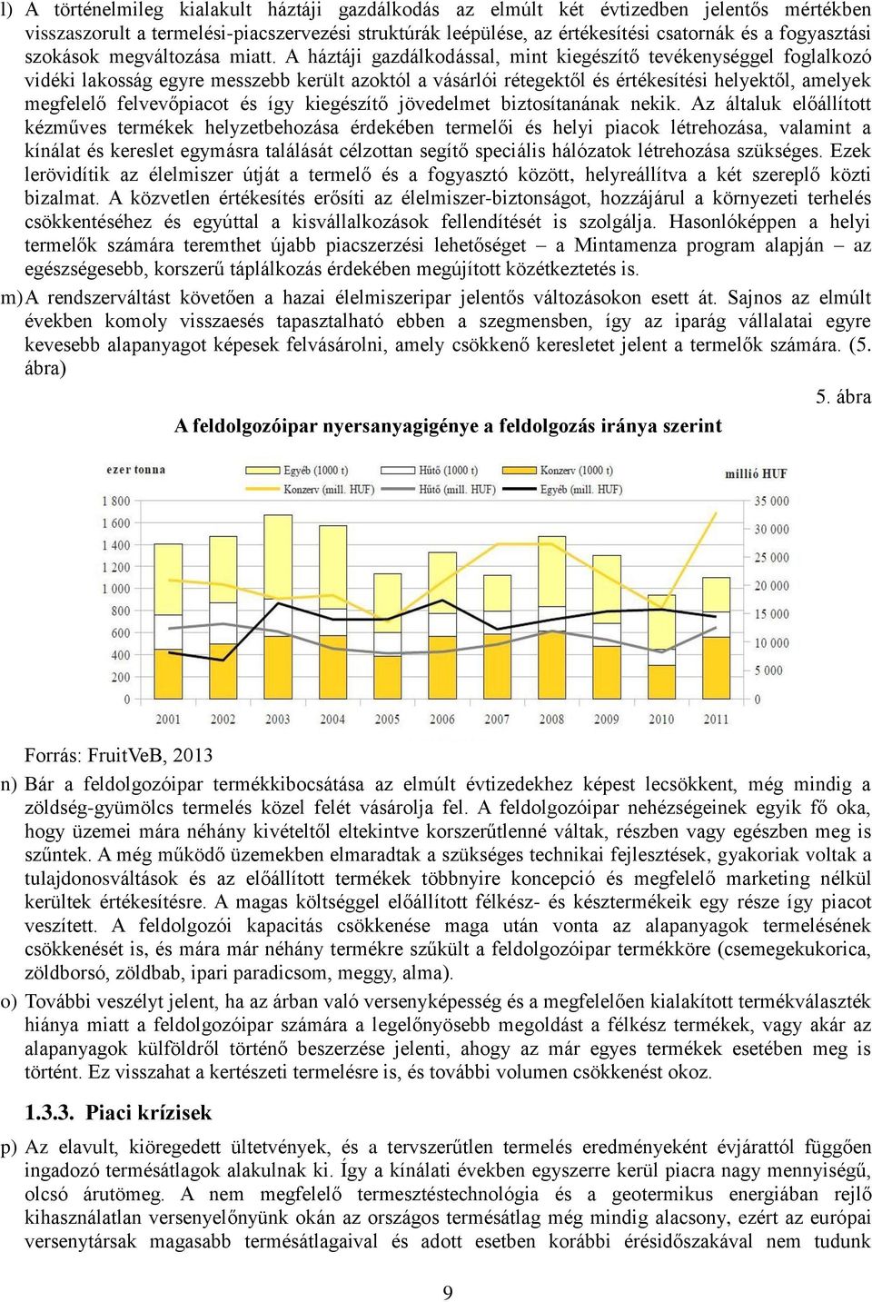 A háztáji gazdálkodással, mint kiegészítő tevékenységgel foglalkozó vidéki lakosság egyre messzebb került azoktól a vásárlói rétegektől és értékesítési helyektől, amelyek megfelelő felvevőpiacot és