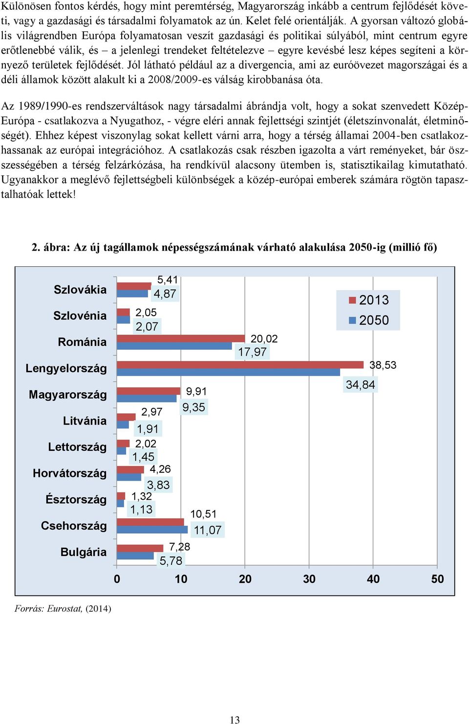 képes segíteni a környező területek fejlődését. Jól látható például az a divergencia, ami az euróövezet magországai és a déli államok között alakult ki a 2008/2009-es válság kirobbanása óta.