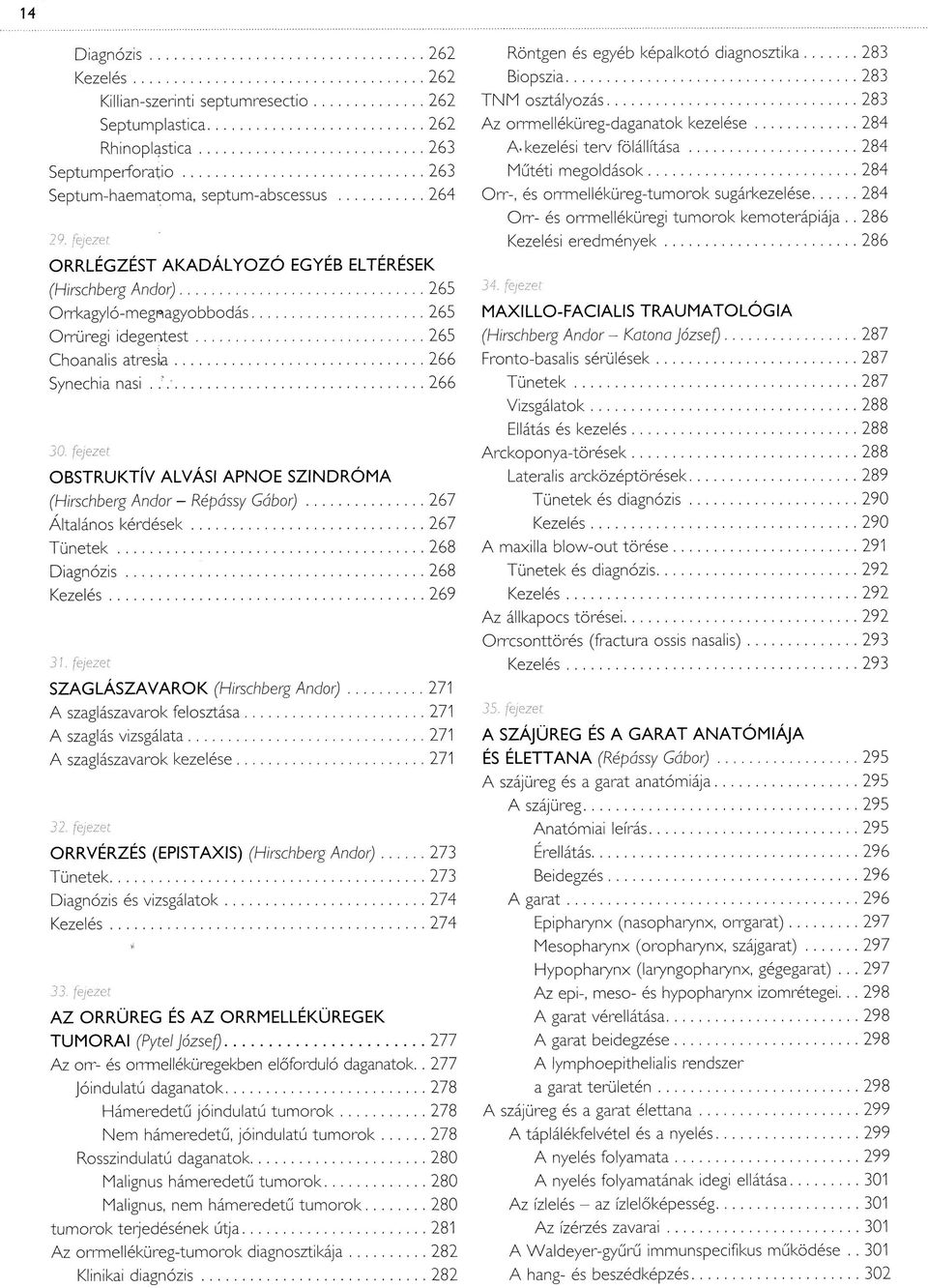 .. 266 Synechia nasi.... 266 30. fejezet O B S TR U K TÍV ALVÁSI A P N O E S Z IN D R Ó M A (Hirschberg Andor - Répássy G á b o r)...267 Általános k é rd é s e k...267 T ü n e te k.