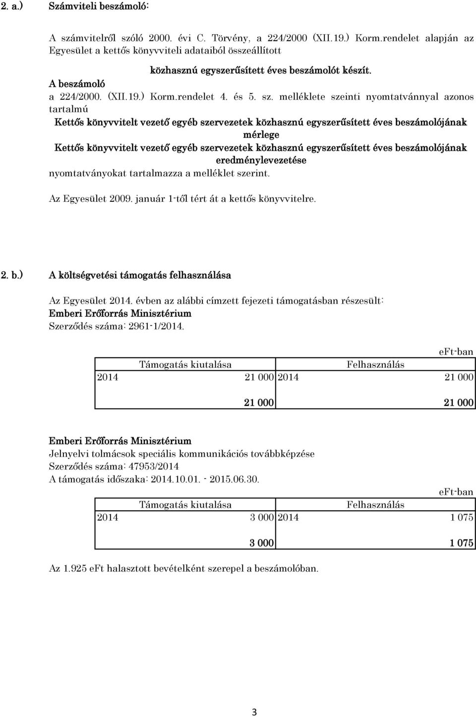 melléklete szeinti nyomtatvánnyal azonos tartalmú Kettős könyvvitelt vezető egyéb szervezetek közhasznú egyszerűsített éves beszámolójának mérlege Kettős könyvvitelt vezető egyéb szervezetek