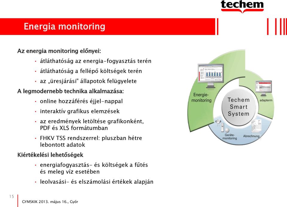 grafikus elemzések az eredmények letöltése grafikonként, PDF és XLS formátumban FHKV TSS rendszerrel: pluszban hétre lebontott