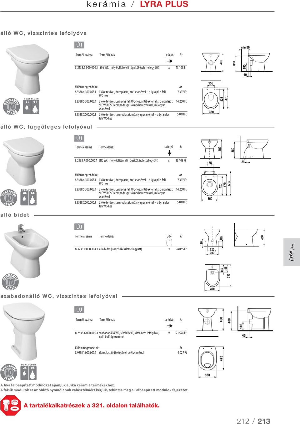 1 ülőke tetővel, Lyra plus fali WC-hez, antibakteriális, duroplaszt, SLOWCLOSE lecsapódásgátló mechanizmussal, műanyag zsanérral 8.9338.7.000.