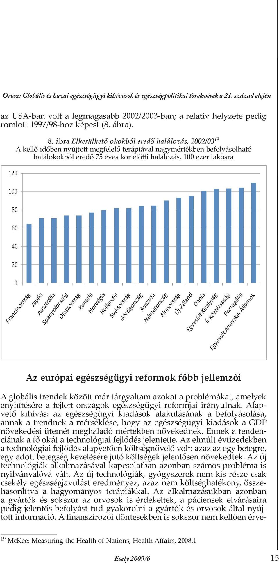 ábra Elkerülhető okokból eredő halálozás, 2002/03 19 A kellő időben nyújtott megfelelő terápiával nagymértékben befolyásolható halálokokból eredő 75 éves kor előtti halálozás, 100 ezer lakosra Az