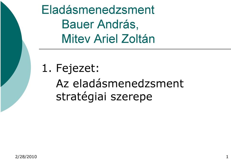 Fejezet: Az