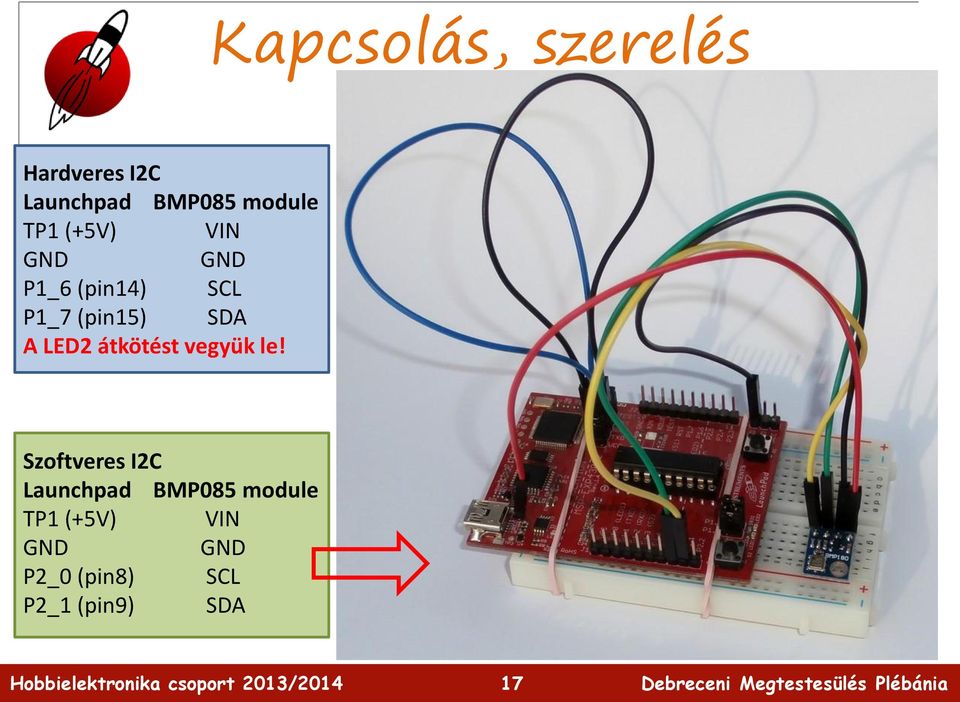 LED2 átkötést vegyük le!