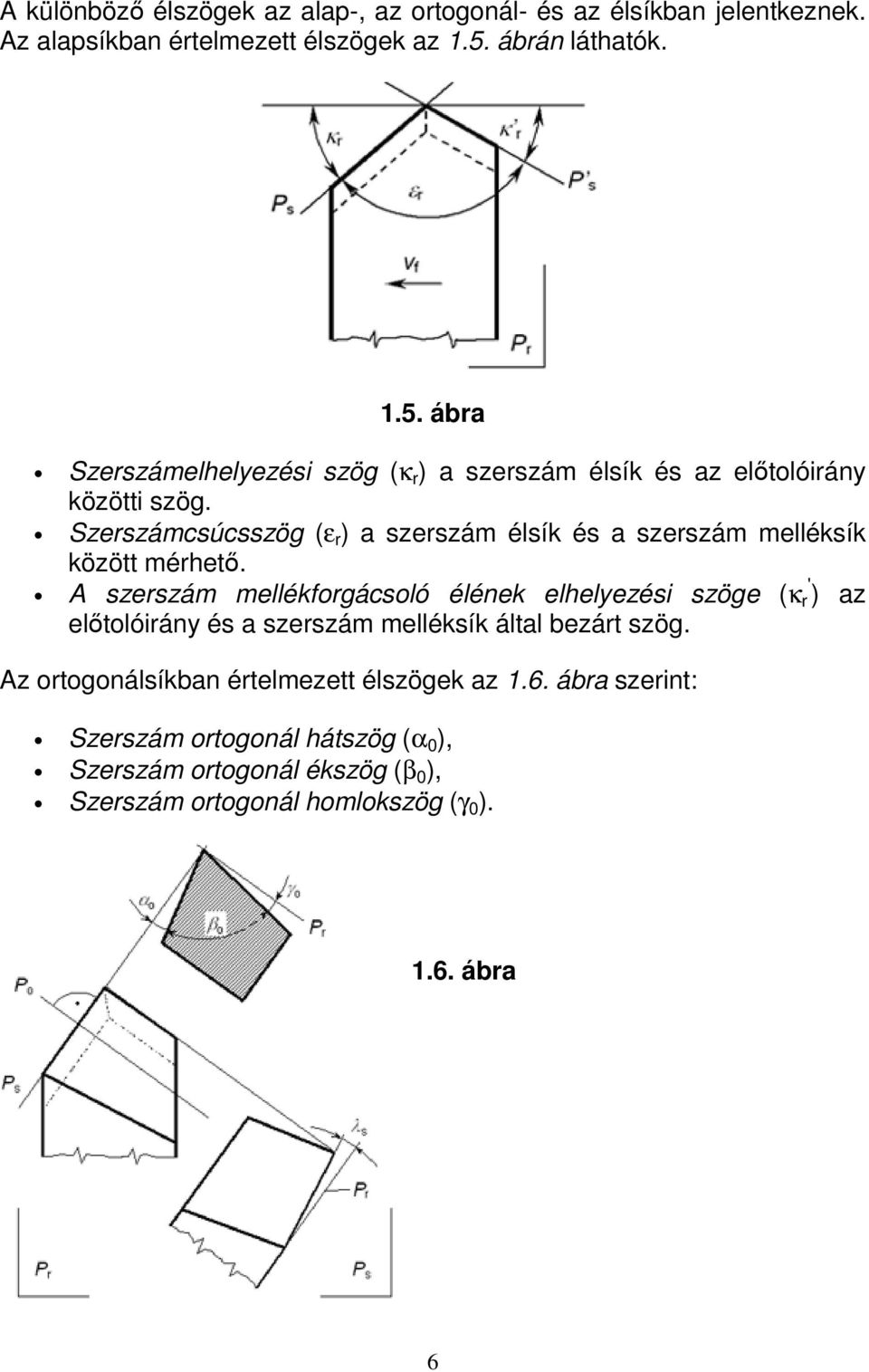 Szerszámcsúcsszög (ε r ) a szerszám élsík és a szerszám melléksík között mérhető.