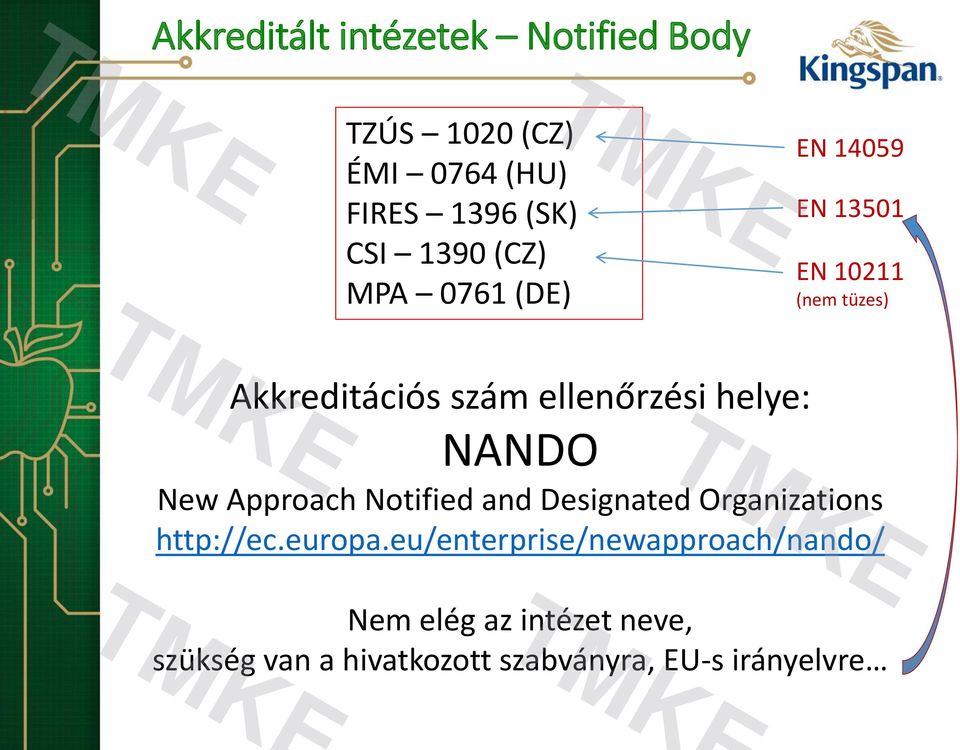 helye: NANDO New Approach Notified and Designated Organizations http://ec.europa.