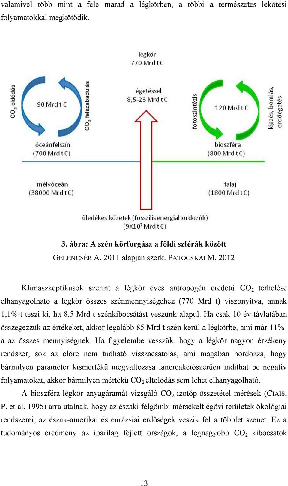 szénkibocsátást veszünk alapul. Ha csak 10 év távlatában összegezzük az értékeket, akkor legalább 85 Mrd t szén kerül a légkörbe, ami már 11%- a az összes mennyiségnek.