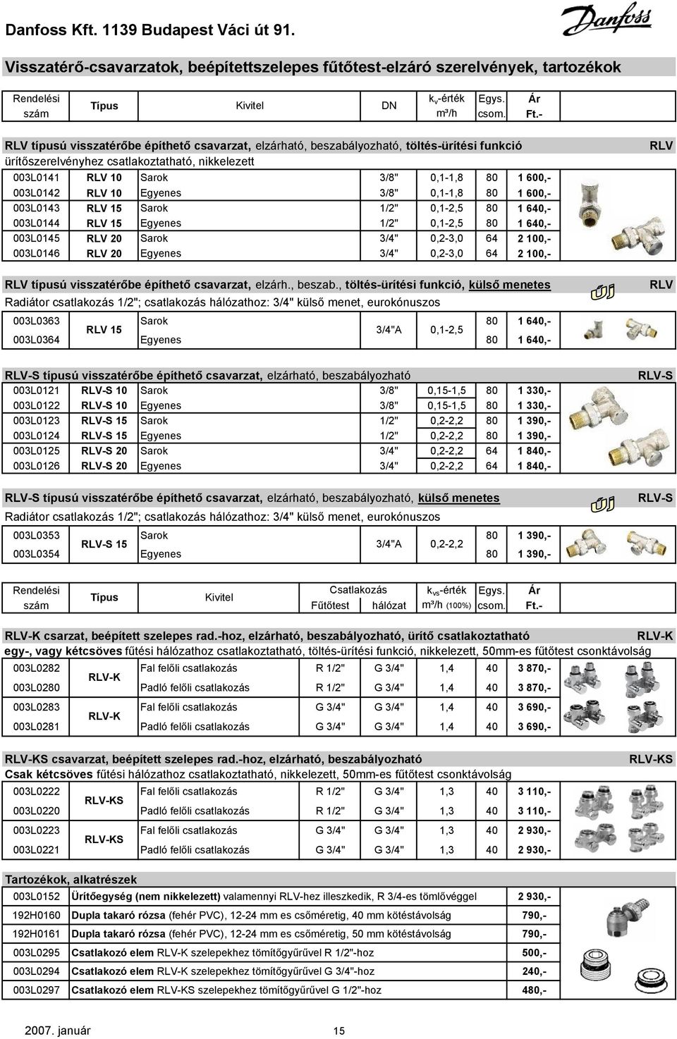 003L0142 RLV 10 Egyenes 3/8" 0,1-1,8 80 1 600,- 003L0143 RLV 15 Sarok 1/2" 0,1-2,5 80 1 640,- 003L0144 RLV 15 Egyenes 1/2" 0,1-2,5 80 1 640,- 003L0145 RLV 20 Sarok 3/4" 0,2-3,0 64 2 100,- 003L0146