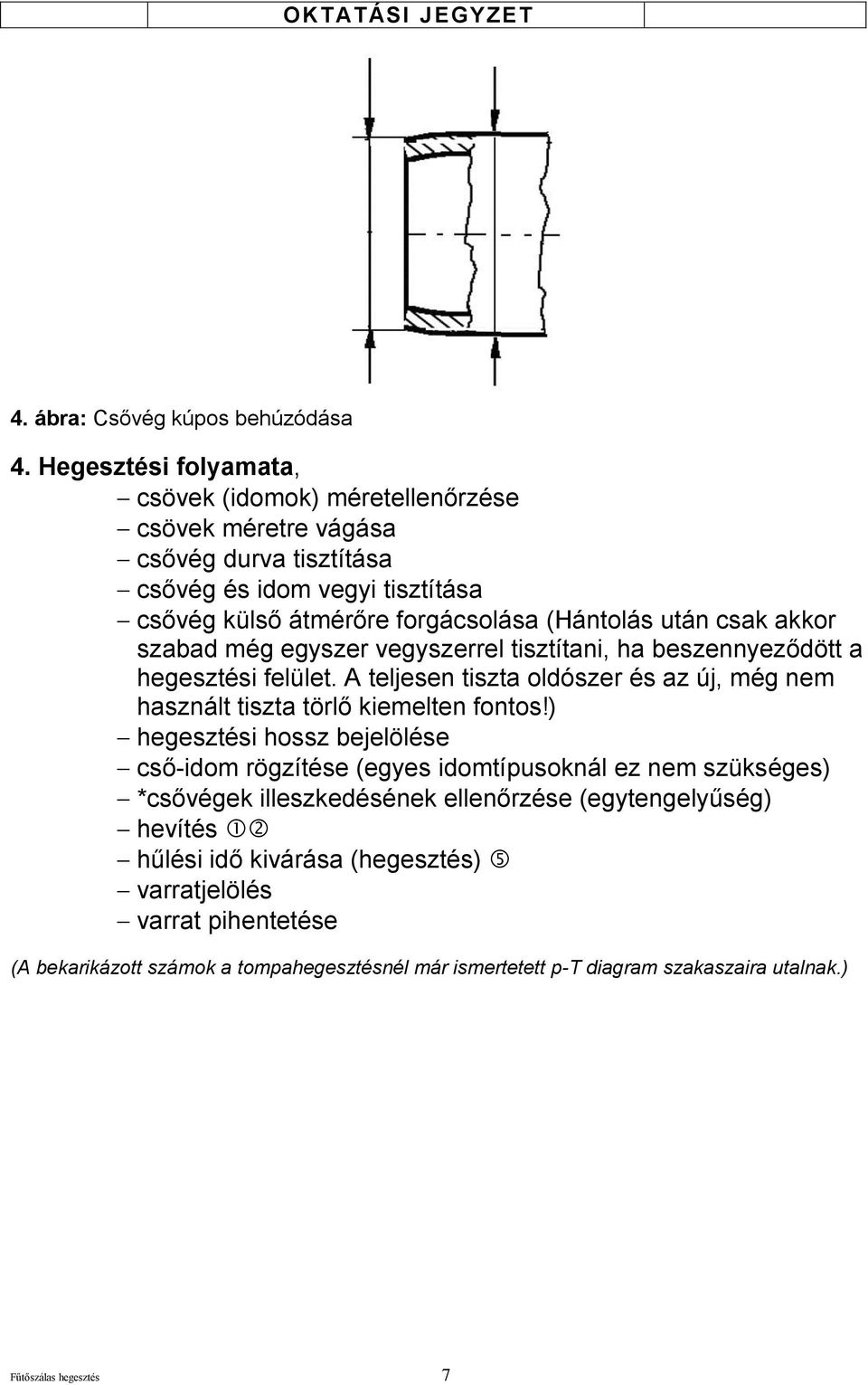 csak akkor szabad még egyszer vegyszerrel tisztítani, ha beszennyeződött a hegesztési felület. A teljesen tiszta oldószer és az új, még nem használt tiszta törlő kiemelten fontos!