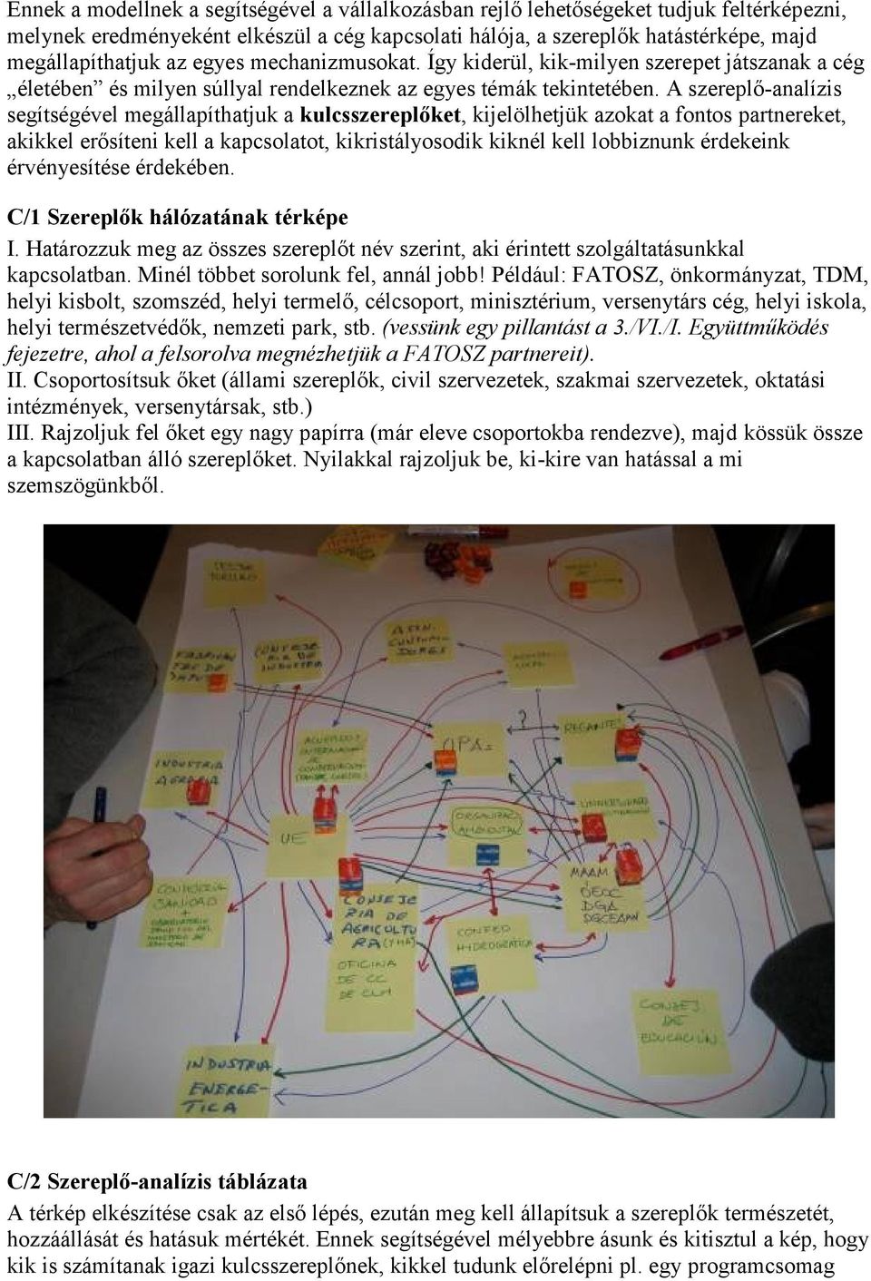 A szereplő-analízis segítségével megállapíthatjuk a kulcsszereplőket, kijelölhetjük azokat a fontos partnereket, akikkel erősíteni kell a kapcsolatot, kikristályosodik kiknél kell lobbiznunk