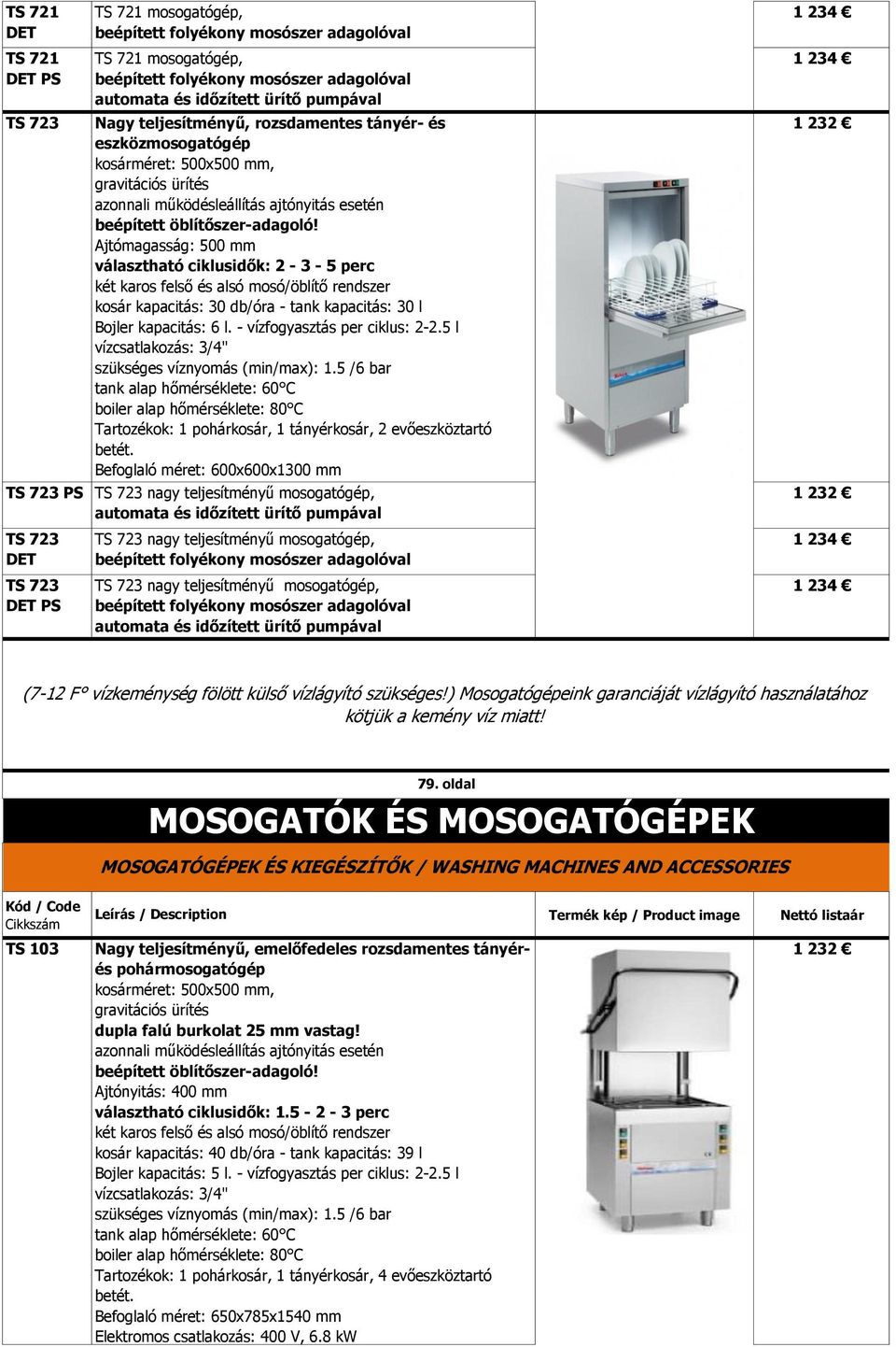 - vízfogyasztás per ciklus: 2-2.5 l vízcsatlakozás: 3/4" szükséges víznyomás (min/max): 1.