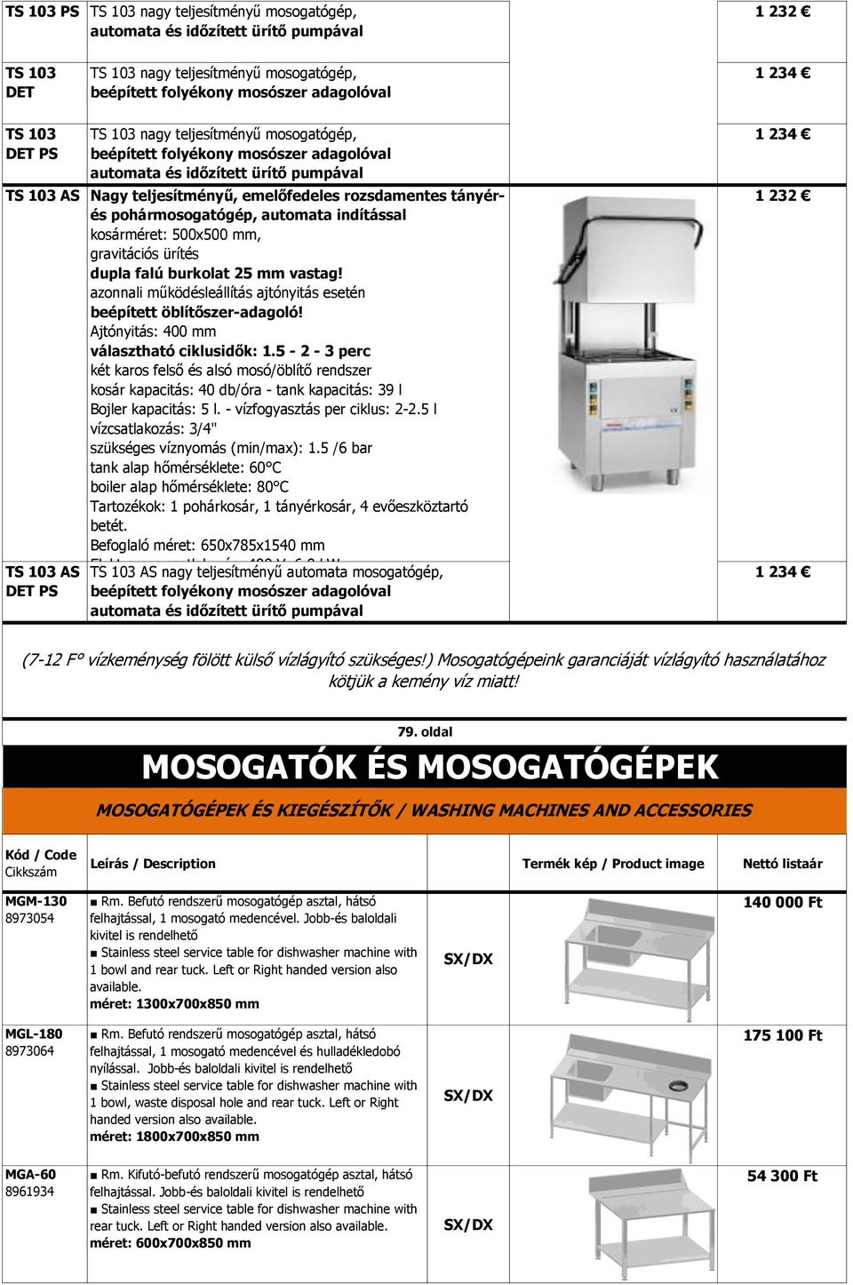 azonnali működésleállítás ajtónyitás esetén beépített öblítőszer-adagoló! Ajtónyitás: 400 mm választható ciklusidők: 1.