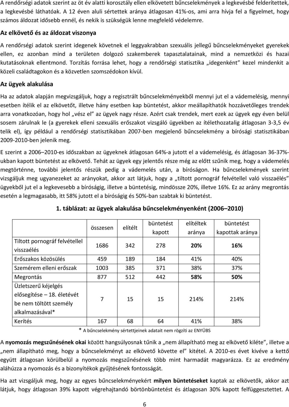 Az elkövető és az áldozat viszonya A rendőrségi adatok szerint idegenek követnek el leggyakrabban szexuális jellegű bűncselekményeket gyerekek ellen, ez azonban mind a területen dolgozó szakemberek