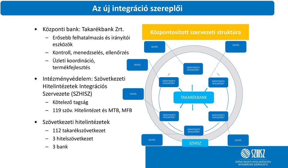 ÜGYFÉL SZÖVETKEZETI HITELINTÉZET ÜGYFÉL Intézményvédelem: Szövetkezeti Hitelintézetek Integrációs Szervezete (SZHISZ) Kötelező tagság ÜGYFÉL SZÖVETKEZETI