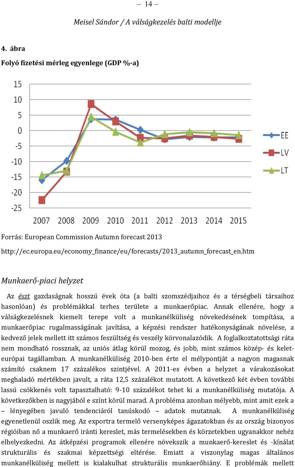 Annak ellenére, hogy a válságkezelésnek kiemelt terepe volt a munkanélküliség növekedésének tompítása, a munkaerőpiac rugalmasságának javítása, a képzési rendszer hatékonyságának növelése, a kedvező