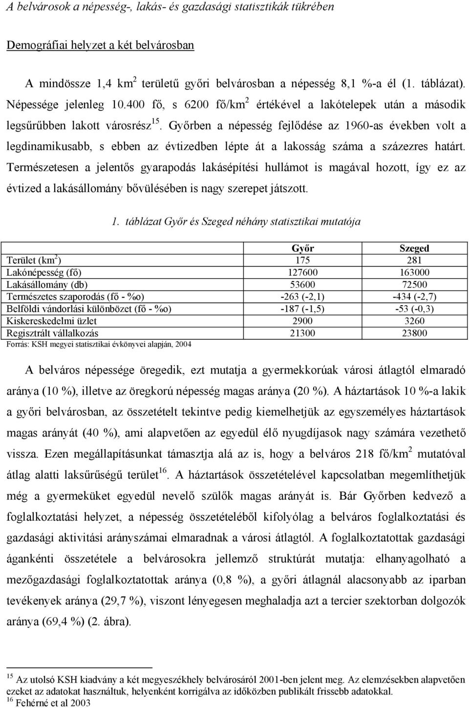 Győrben a népesség fejlődése az 1960-as években volt a legdinamikusabb, s ebben az évtizedben lépte át a lakosság száma a százezres határt.