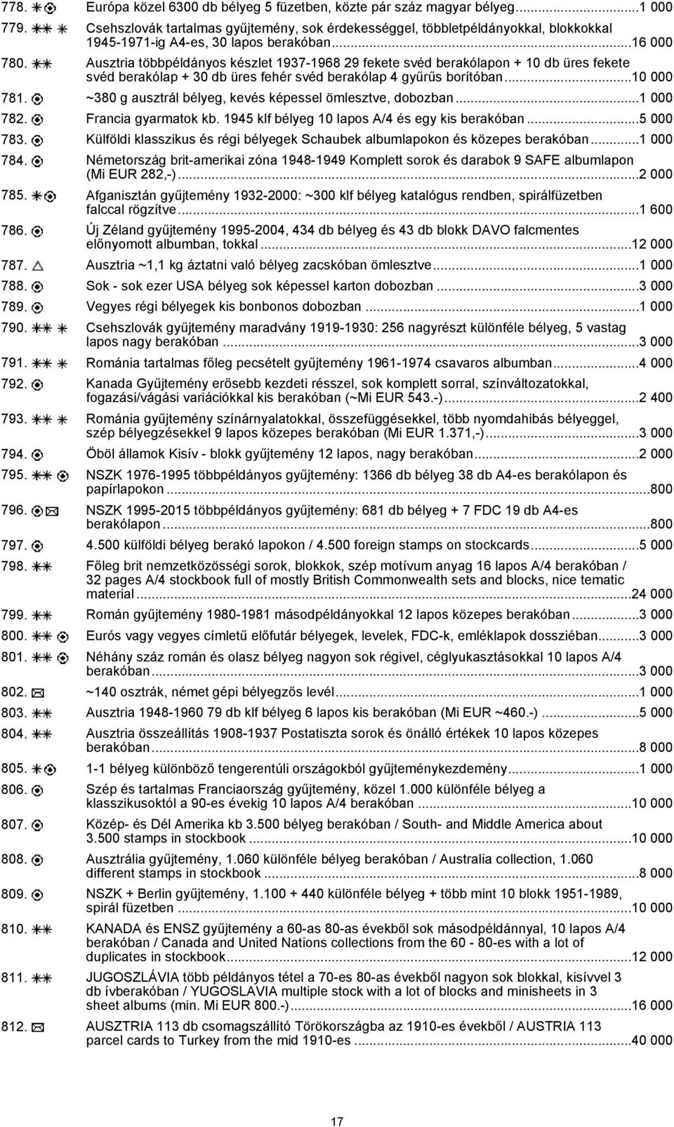 Ausztria többpéldányos készlet 1937-1968 29 fekete svéd berakólapon + 10 db üres fekete svéd berakólap + 30 db üres fehér svéd berakólap 4 gyűrűs borítóban...10 000 781.