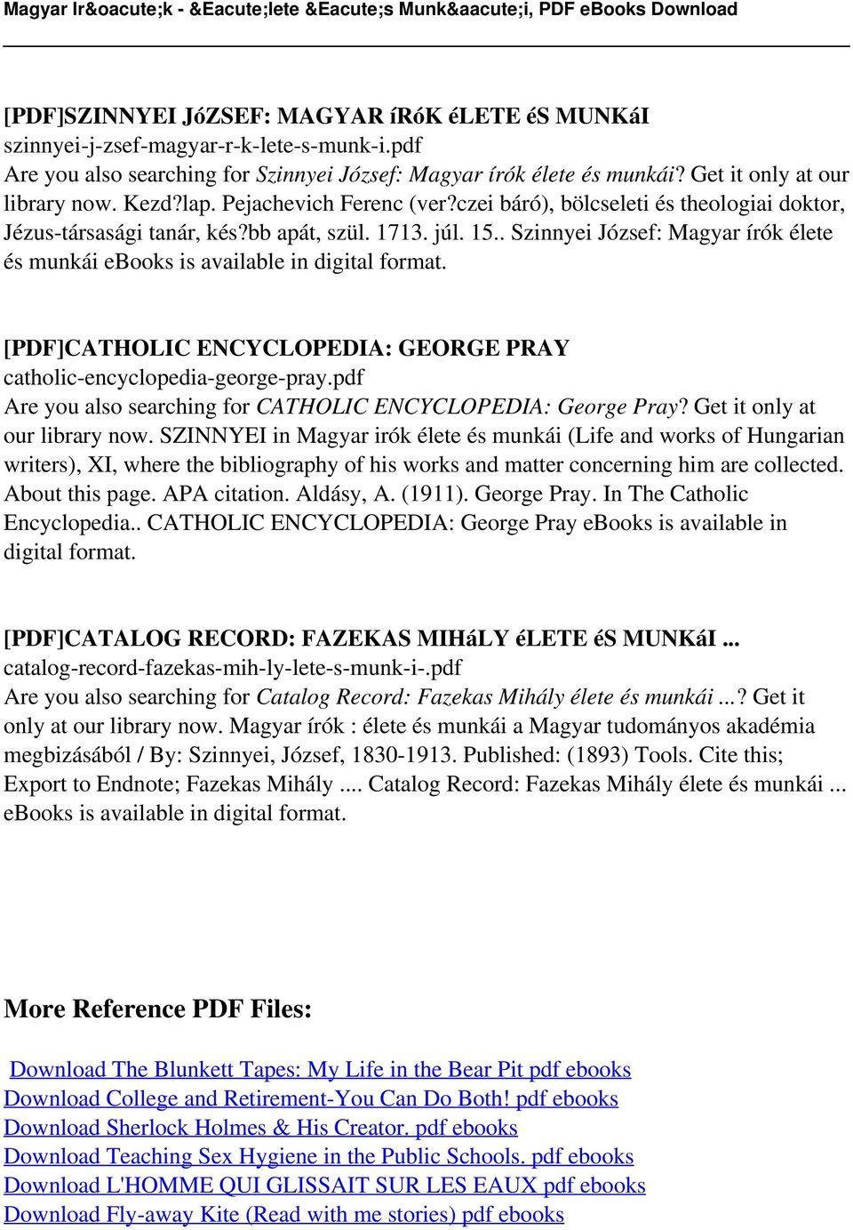 pdf Are you also searching for CATHOLIC ENCYCLOPEDIA: George Pray? Get it only at our library now.