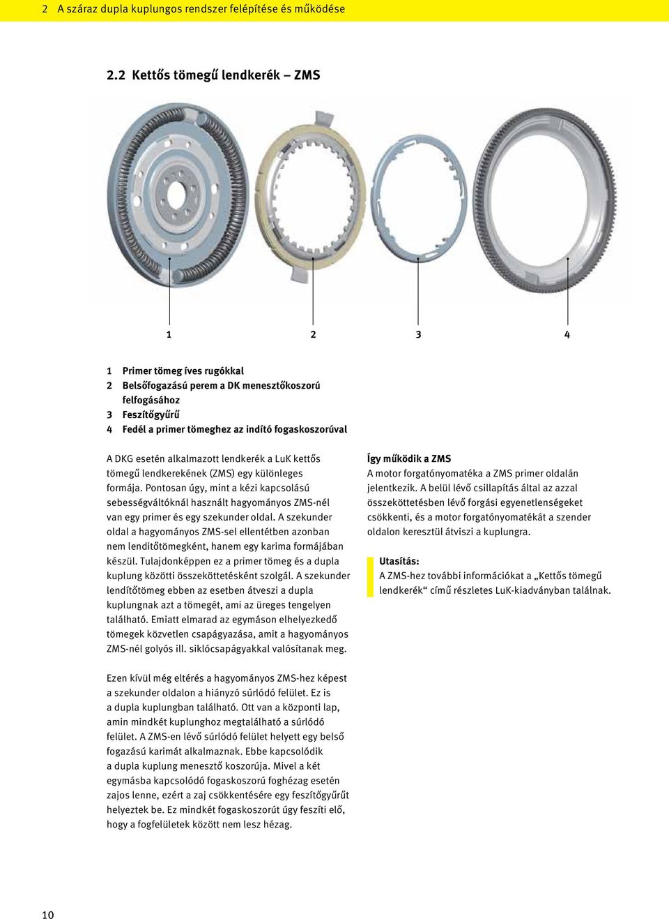 esetén alkalmazott lendkerék a LuK kettős tömegű lendkerekének (ZMS) egy különleges formája.