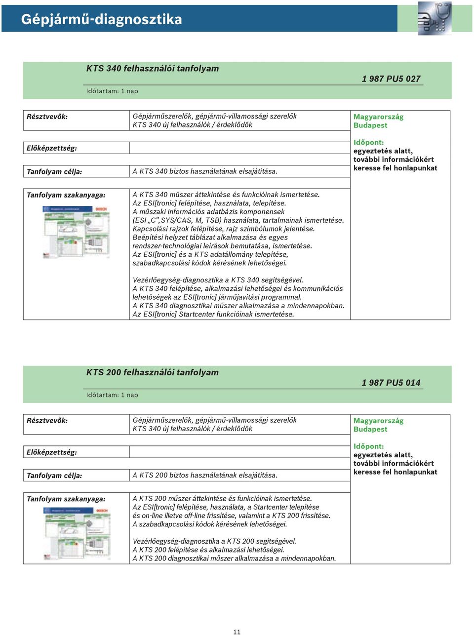 Az ESI[tronic] felépítése, használata, telepítése. A műszaki információs adatbázis komponensek (ESI C,SYS/CAS, M, TSB) használata, tartalmainak ismertetése.