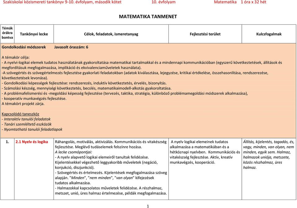 -A szövegértés és szövegértelmezés fejlesztése gyakorlati feladatokban (adatok kiválasztása, lejegyzése, kritikai értékelése, összehasonlítása, rendszerezése, következtetések levonása).