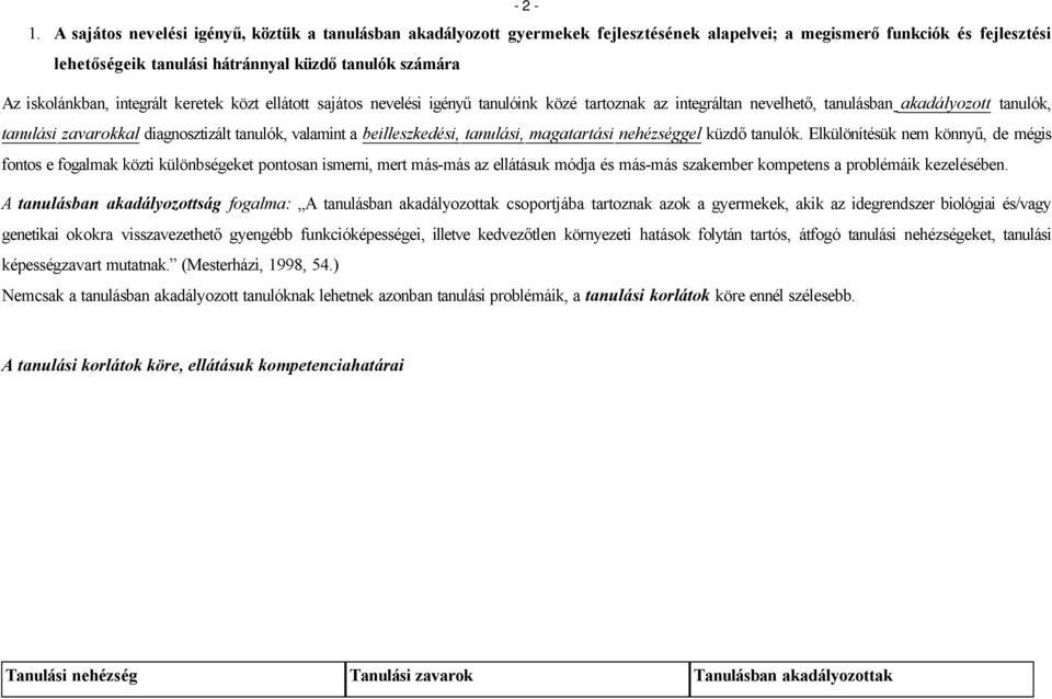 iskolánkban, integrált keretek közt ellátott sajátos nevelési igényű tanulóink közé tartoznak az integráltan nevelhető, tanulásban akadályozott tanulók, tanulási zavarokkal diagnosztizált tanulók,