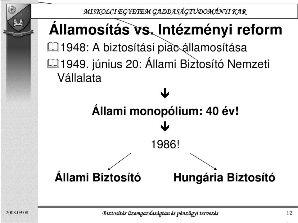 június 20: Állami Biztosító Nemzeti Vállalata ê Állami