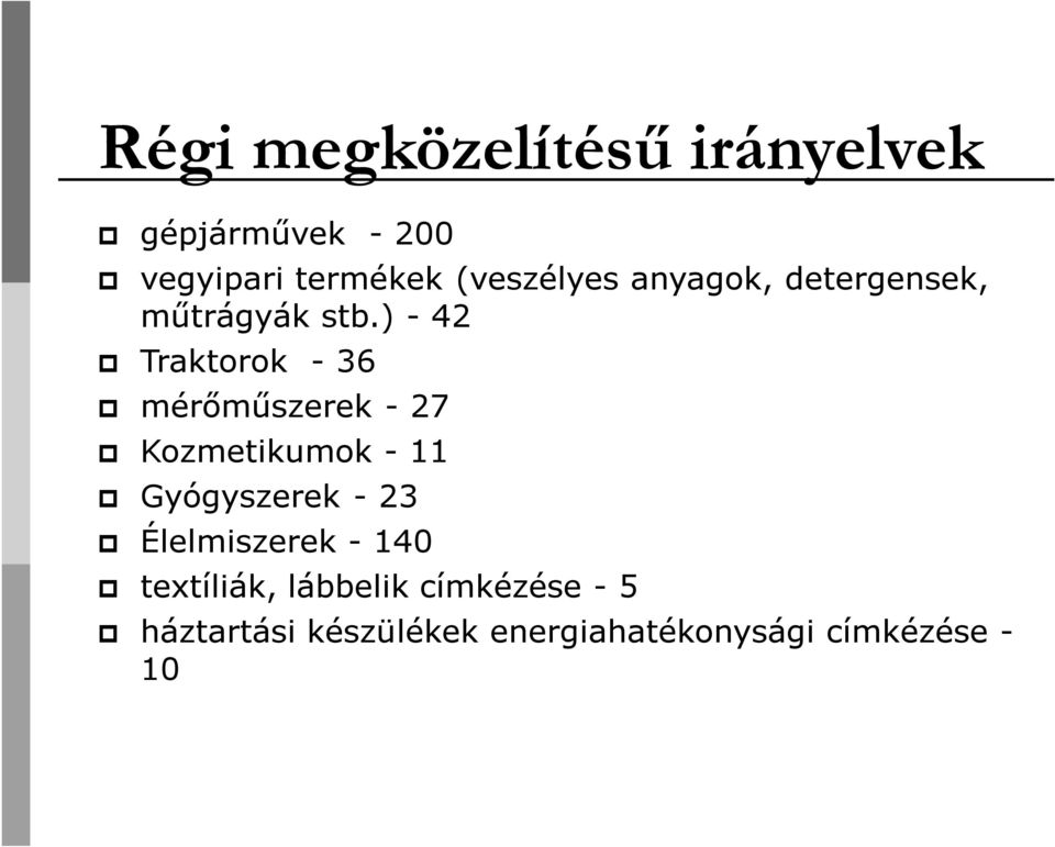 ) - 42 Traktorok - 36 mérőműszerek - 27 Kozmetikumok - 11 Gyógyszerek - 23