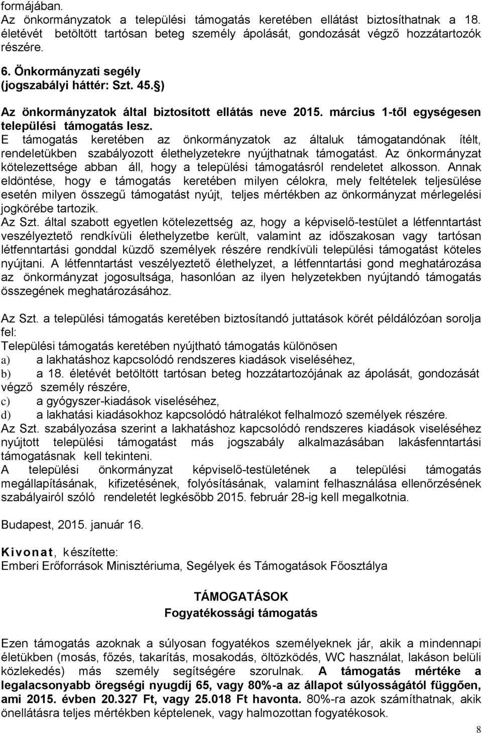 E támogatás keretében az önkormányzatok az általuk támogatandónak ítélt, rendeletükben szabályozott élethelyzetekre nyújthatnak támogatást.