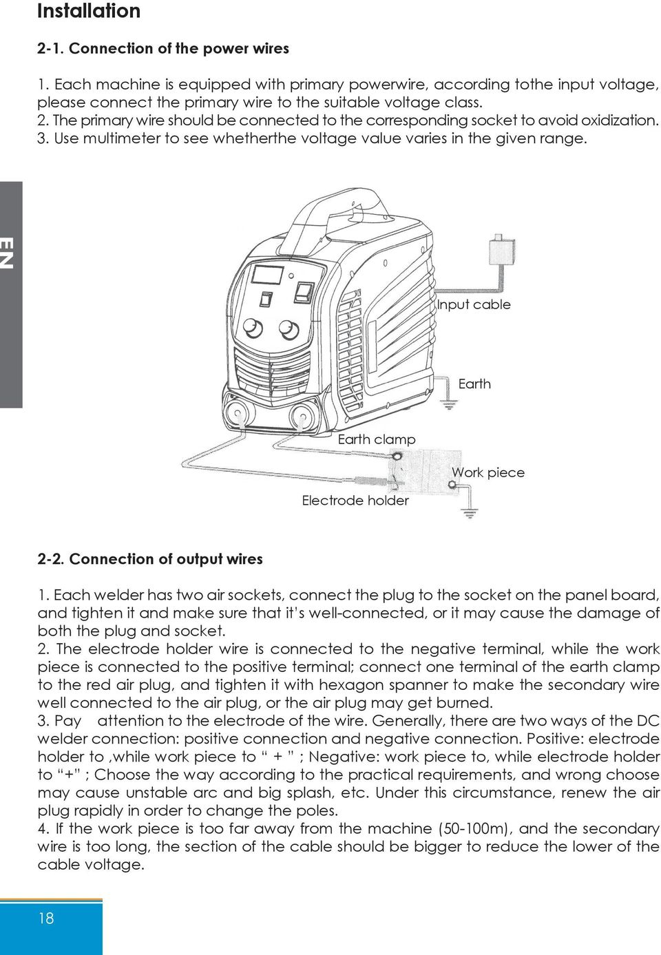 Each welder has two air sockets, connect the plug to the socket on the panel board, and tighten it and make sure that it s well-connected, or it may cause the damage of both the plug and socket. 2.