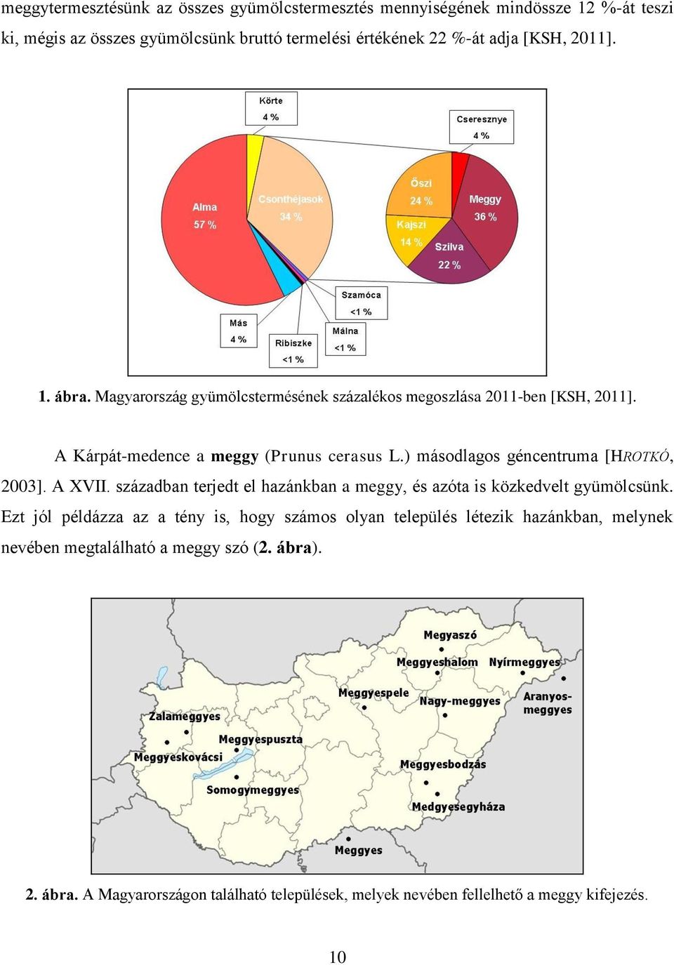 ) másodlagos géncentruma [HROTKÓ, 2003]. A XVII. században terjedt el hazánkban a meggy, és azóta is közkedvelt gyümölcsünk.