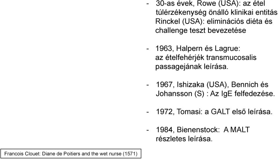 leírása. - 1967, Ishizaka (USA), Bennich és Johansson (S) : Az IgE felfedezése.