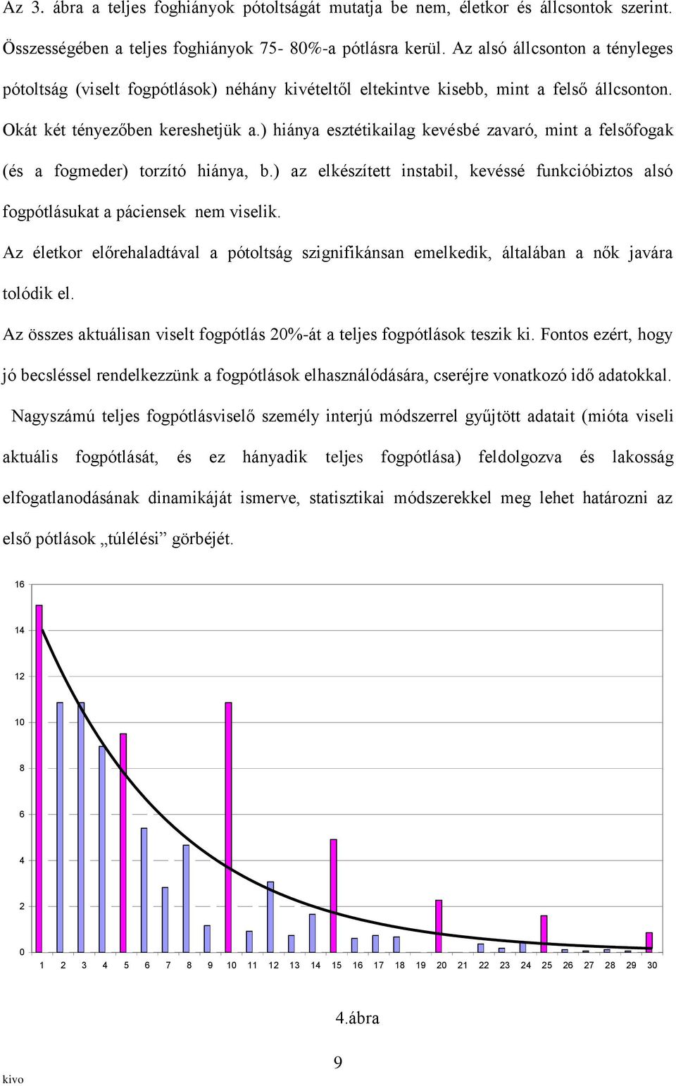 ) hiánya esztétikailag kevésbé zavaró, mint a felsőfogak (és a fogmeder) torzító hiánya, b.) az elkészített instabil, kevéssé funkcióbiztos alsó fogpótlásukat a páciensek nem viselik.