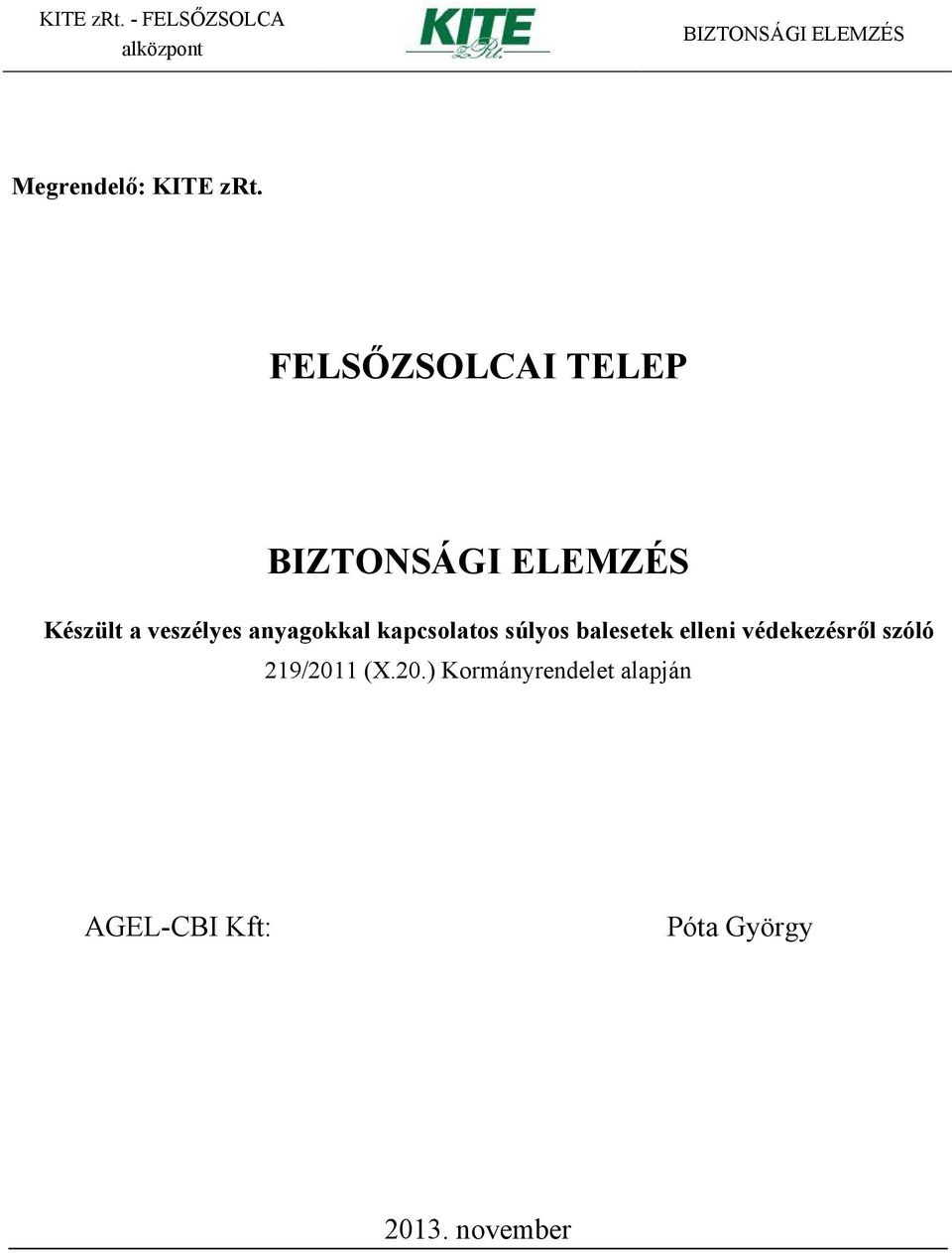 kapcsolatos súlyos balesetek elleni védekezésről