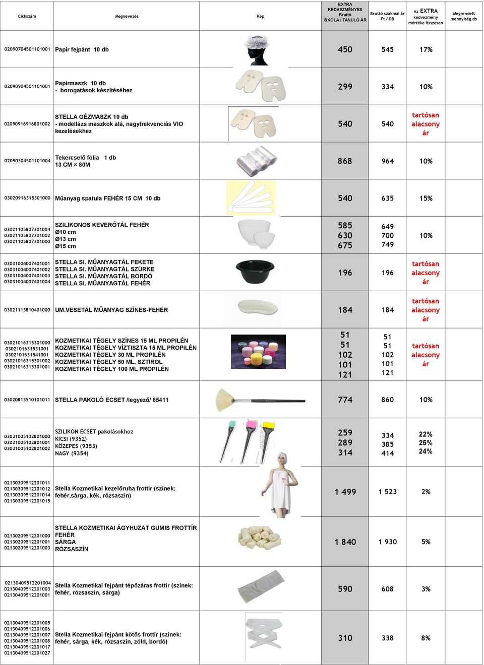 03021105807301002 03021105807301000 SZILIKONOS KEVERŐTÁL FEHÉR Ø10 cm Ø13 cm Ø15 cm 585 630 675 649 700 749 10% 03031004007401001 03031004007401002 03031004007401003 03031004007401004 STELLA SI.